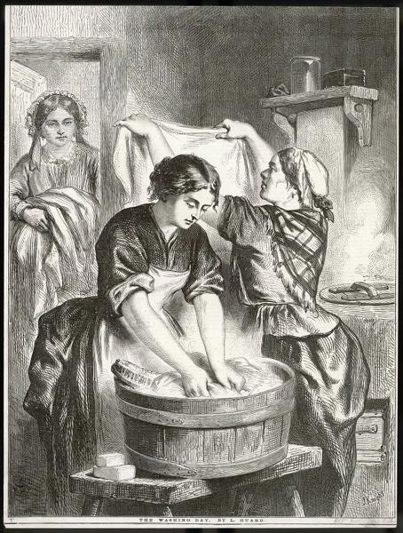A washerwoman at her tub